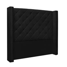 Cabeceira Cama Box Solteiro 90cm Vicenza Corano Preto - Sheep Estofados