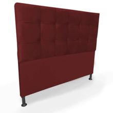 Cabeceira Cama Box Solteiro 90cm Maya Suede Bordô - Sheep Estofados