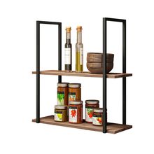Prateleira Decorativa Multiuso Estilo Industrial 60cm Aurora Marrom/Preto - Home Design
