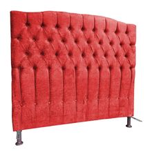 Cabeceira Cama Box Solteiro 90cm Capitonê Sofia Suede Vermelho - Sheep Estofados