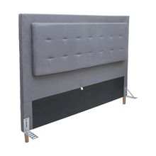 Cabeceira Cama Box Solteiro 90cm Paris Suede Cinza - Sheep Estofados