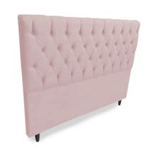 Cabeceira Cama Box Solteiro 90cm Nicole Suede Rosa Bebê - Sheep Estofados