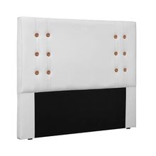 Cabeceira Cama Box Solteiro 90cm Gênova Corano Branco - Sheep Estofados