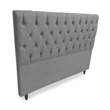 Cabeceira Cama Box Solteiro 100cm Nicole Suede Cinza - Sheep Estofados