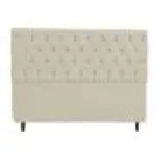 Cabeceira Cama Box Solteiro 90cm Nicole Suede Bege - Sheep Estofados