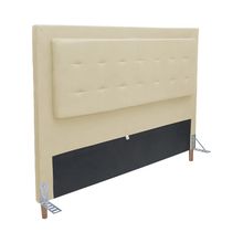 Cabeceira Cama Box Solteiro 90cm Paris Suede Bege - Sheep Estofados