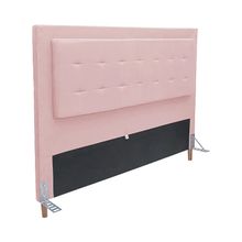 Cabeceira Cama Box Queen 160cm Paris Suede Rosa - Sheep Estofados