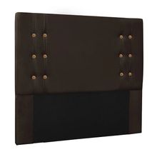 Cabeceira Cama Box Solteiro 90cm Gênova Suede Café - Sheep Estofados
