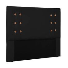 Cabeceira Cama Box Solteiro 90cm Gênova Corano Preto - Sheep Estofados