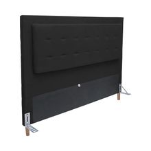 Cabeceira Cama Box Queen 160cm Paris Suede Preto - Sheep Estofados