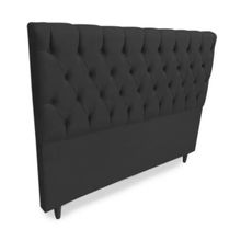 Cabeceira Cama Box Solteiro 90cm Nicole Suede Preto - Sheep Estofados