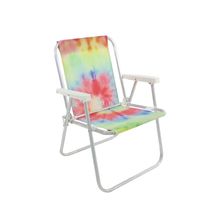 Cadeira de Praia Alta em Alumínio Tie Dye Bel