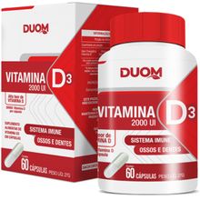 VITAMINA D3 2000UI COLECALCIFEROL VITA D 60 CÁPSULAS DUOM