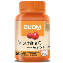 VITAMINA C A BASE DE ACEROLA 1 CAPSULA AO DIA 60 CÁPS - DUOM