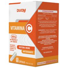 VITAMINA C 500MG SISTEMA IMUNE ANTIOXIDANTE 1 AO DIA - DUOM