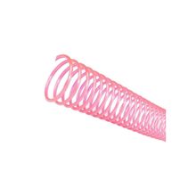 Espirais para Encadernação Rosa Transparente 17mm 100 Folhas 100 und