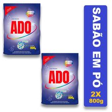 2 Sabão Em Pó Ado Lavagem Perfeita perfumado Pro 800g