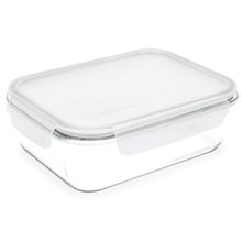 Pote Retangular Brinox Hermético Lock&Stock em Vidro - 370ml