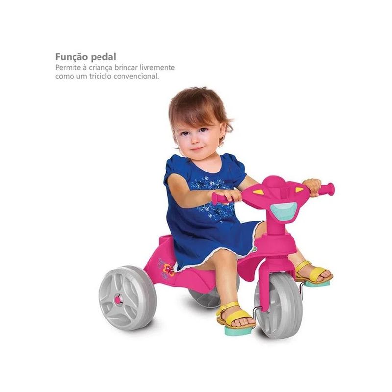 Triciclo Infantil Mototico com Empurrador - Bandeirante - Shop Coopera