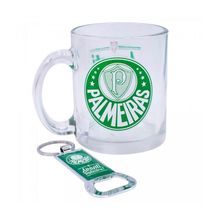 Caneca de Vidro 350Ml Com Abridor de Garrafas Palmeiras