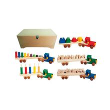 Brinquedos Educativos - Baú Carreta Didáticas 5 Carretas