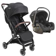 Carrinho Travel System Sprint II Preto + Bebê conforto - Kiddo