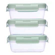 Kit 3 Potinhos Herméticos Verde – Buba