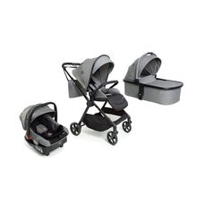 LANÇAMENTO Carrinho Travel System Magnific 5 em 1 com moisés GREY DENIM - Safety 1st