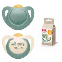 Kit 2 Chupetas For Nature Latex 0-6 Meses Verde - NUK