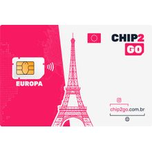 Chip Internacional EUROPA - 30 dias - Internet 5G Ilimitada - Chip2Go