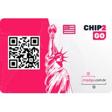 eSim Internacional EUA - 30 dias - Internet 5G Ilimitada - Chip2Go