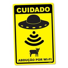 Placa Decorativa em Acrílico, tamanho 24x16cm, modelo ABDUÇÃO