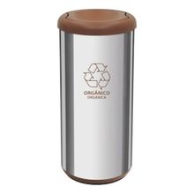Lixeira Cápsula Tramontina com Tampa Basculante Selecta Plus 94539/203 em Aço Inox – 40 L