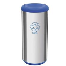 Lixeira Cápsula Tramontina com Tampa Basculante Selecta Plus 94539/201 em Aço Inox – 40 L