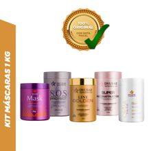 Máscaras Capilares Completo de Salão 5 Unidades 1kg Dyusar