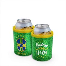 Porta Latas 350ml - Brasil Hexa Verde