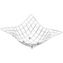 Fruteira de Mesa Utimil Quadriculada em Aço Cromado – 33 cm