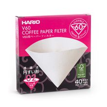 Filtro Hario V60 Branco 40 unidades Tamanho 02 Filtro Branco para Coador Hario V60 Tamanho 02 - 40 unidades