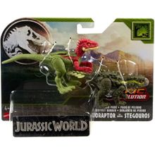 Boneco - Eoraptor VS Stegouros - Jurassic World Epic Evolution MATTEL