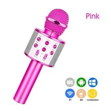 Microfone - Bluetooth Karaoke - Star Voice - Rosa Pink LUMINUS IMPORTACAO E