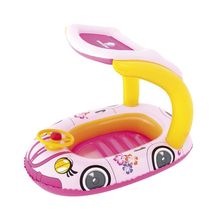 Carro inflável infantil de 3 a 6 anos Rosa com cobertura Bestway