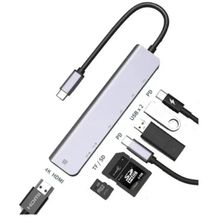Hub Estação 7x1 Type C Macbook X Usb-C Pd Usb 3.0 Sd Tf Hdmi 4K
