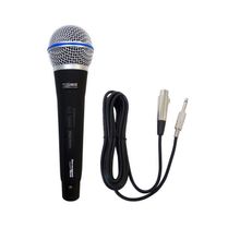 Microfone Dinâmico Profissonal com Cabo 4 Metros Performance Sound
