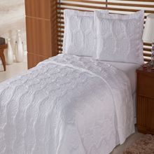 Cobre Leito Solteiro Pratic Rosas Branco Enxovais Aquarela 3 peças