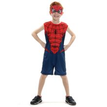 Fantasia Homem Aranha Infantil Regata Original com Máscara - Marvel