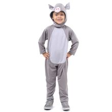 Fantasia Porco Cinza Infantil com Capuz