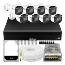 Kit Intelbras 8 Câmeras Vhd 1130 30m Dvr De 16 Canais 1016c com hd 1tb