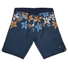 Bermuda Praia Elastano Masculina WSS Diamond Pattern Hibisco
