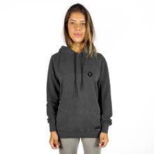 Blusa Moletom Feminino Estonado Preto WSS Diamond