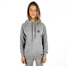 Blusa Moletom Feminino Estonado Cinza WSS Diamond Colors